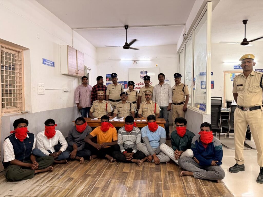 హత్య సుపారి గ్యాంగ్ అరెస్ట్ – ఎనిమిది మంది నిందితులు అదుపులోకి