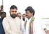 ఏపీఉపముఖ్యమంత్రికి ఘన స్వాగతం పలికిన కొట్టే సాయి ప్రసాద్