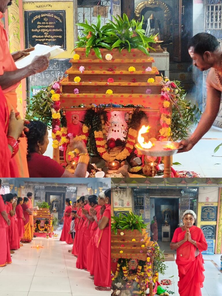 ఏర్పేడు గ్రామంలో భక్తుల వెల్లువ ఘనంగానిర్వహించినఓంశక్తిమాలధారణ