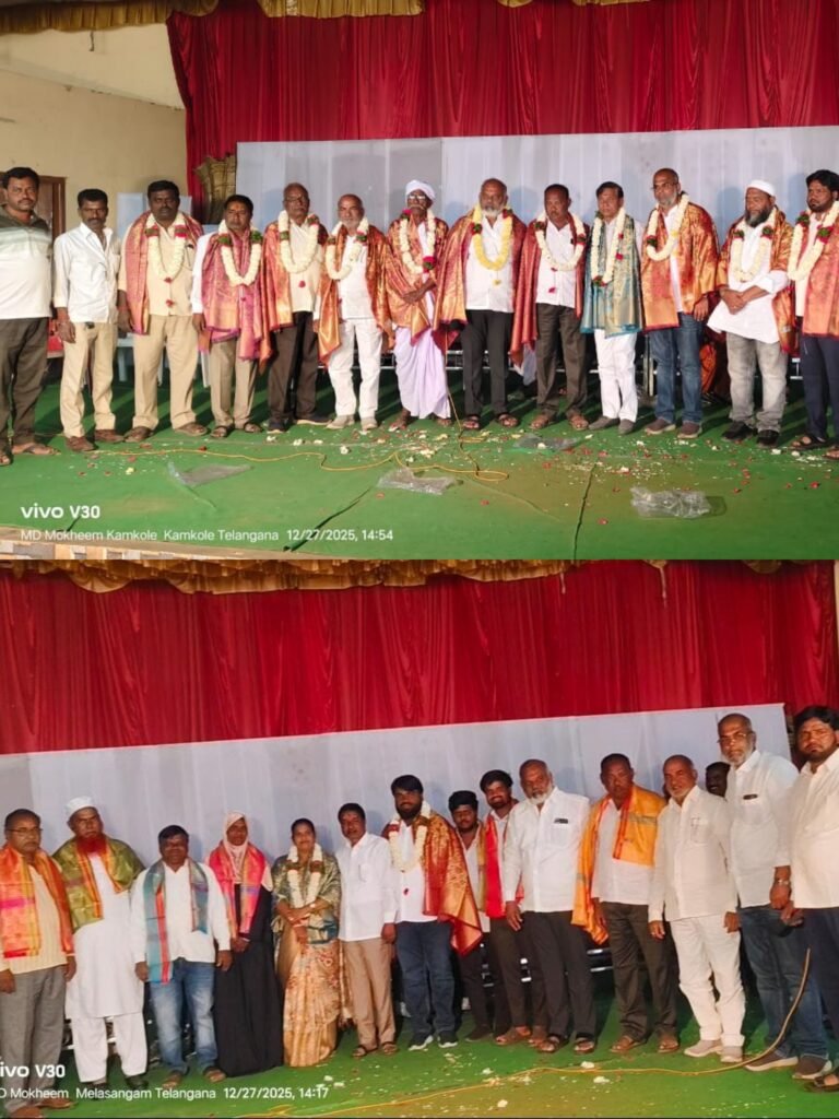 కంకల్ గ్రామంలో గెలుపొందిన ప్రజాప్రతినిధులకు శాలువాలతో సత్కారం