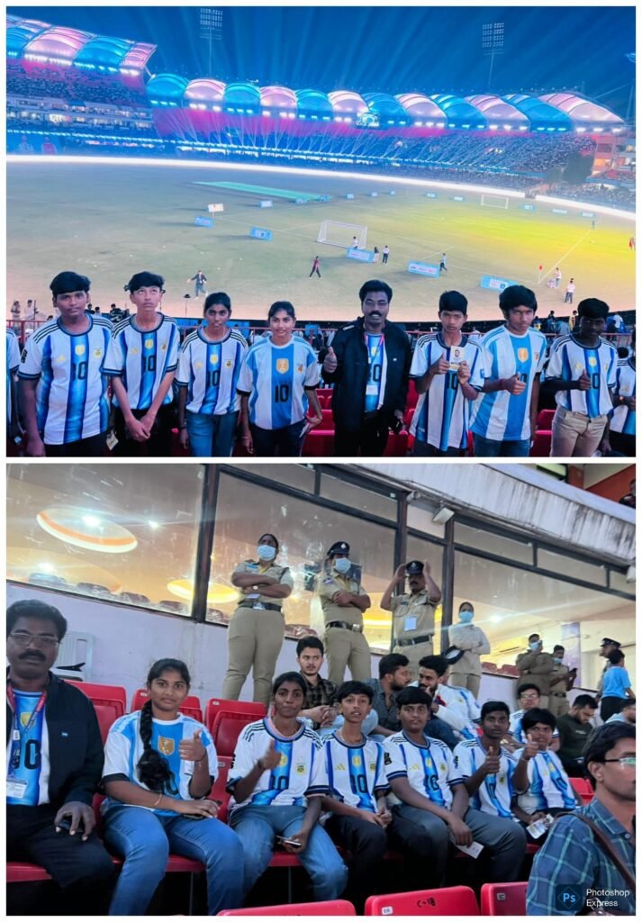 వీపీఐ గ్యాలరీలో మెస్సి వీఐపీమ్యాచ్-శ్రీకాళహస్తి యువతకు అరుదైన అనుభవం