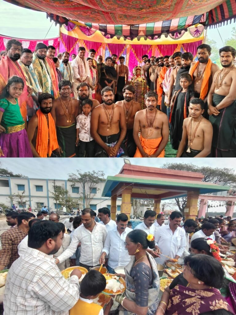 కొంతాలపల్లి గ్రామంలో అయ్యప్ప ఇరుముడి, అన్నదాన కార్యక్రమం ఘనంగా నిర్వహణ