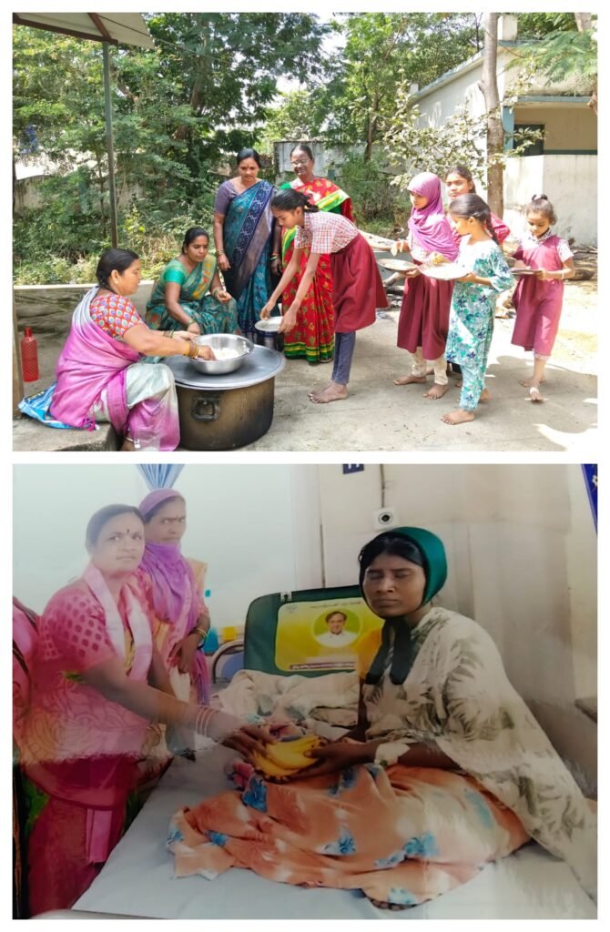 ఇంద్రానగర్ హై స్కూల్‌లో విద్యార్థులకు పౌష్టికాహారం