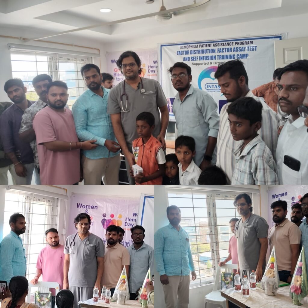 కరీంనగర్‌లో హేమోఫిలియా అవగాహన-ఉచిత ఫ్యాక్టర్ టెస్ట్ & ఫ్యాక్టర్-8 పంపిణీ