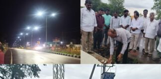 హరీష్ రావు చొరవ ఫలితం… వెలుగుల హారంగా మారిన జాతీయ రహదారి.