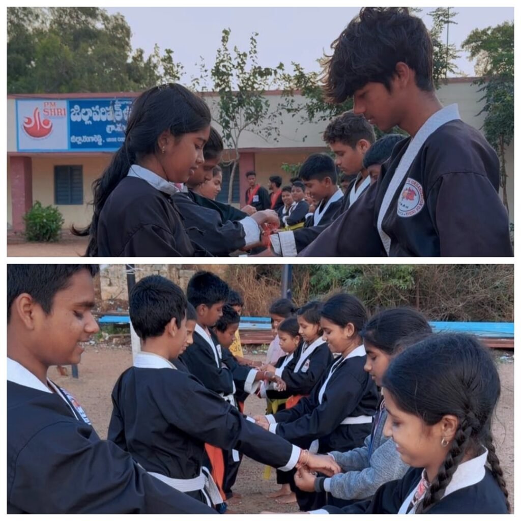 కొందుర్గ్ న్యూ మాక్స్ కుంఫూ విద్యార్థులు రక్ష బంధన్ సందడి